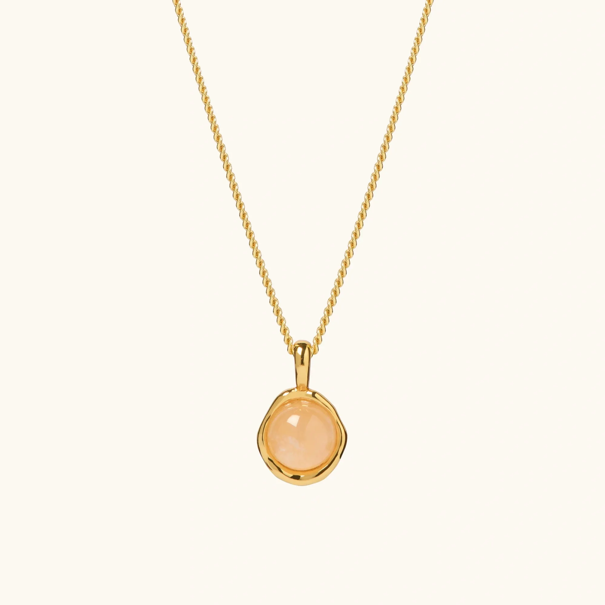 Tiny Rose Quartz Necklace For Calm sold by Muru