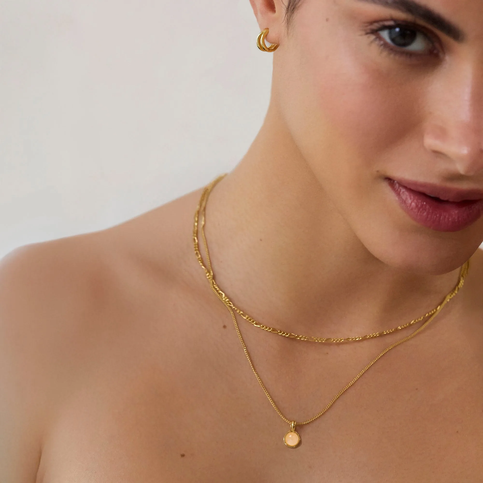 Tiny Rose Quartz Necklace For Calm sold by Muru product image thumbnail 2