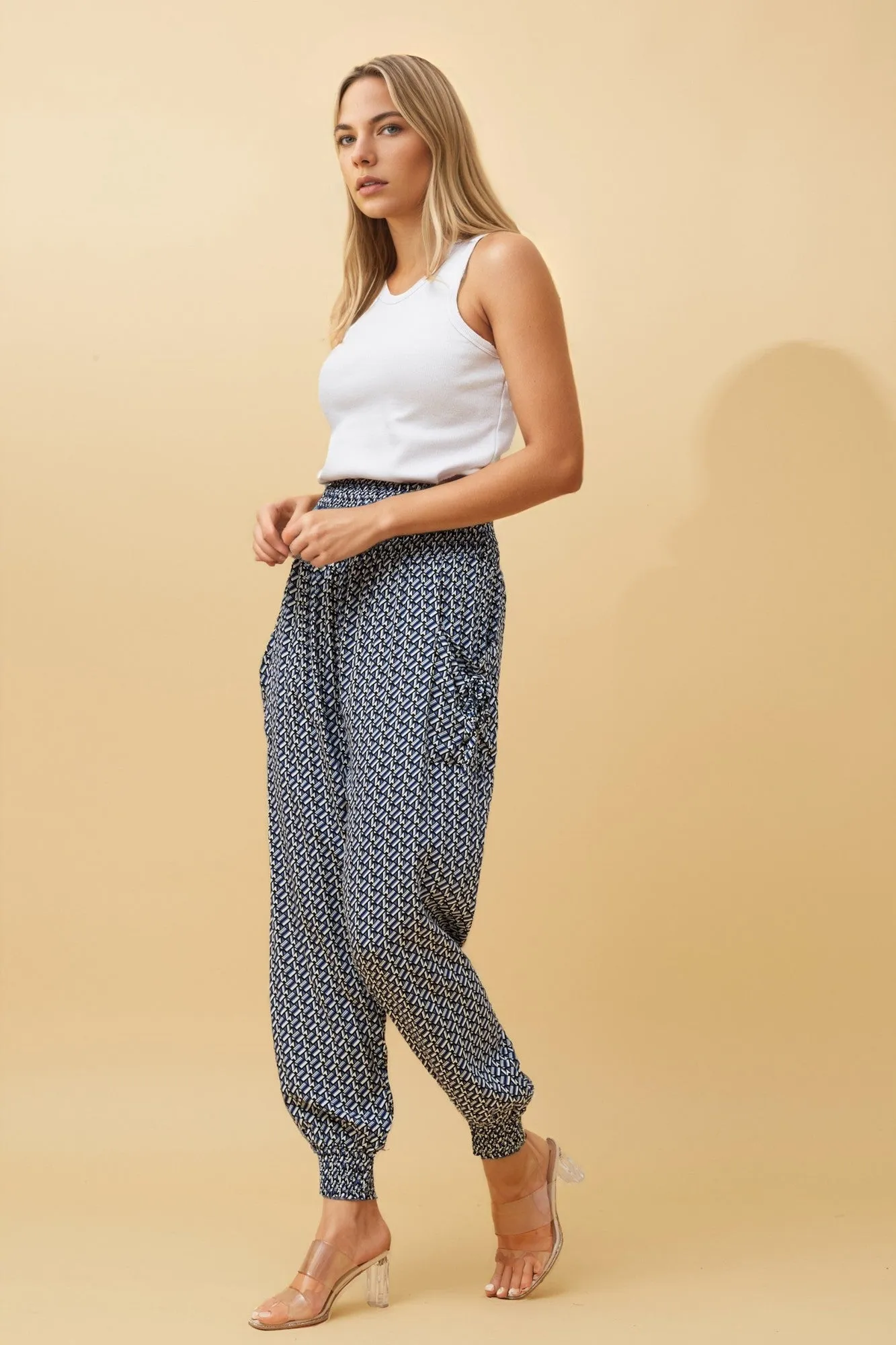 GEOMETRIC PRINT HAREM PANTS sold by Rockmans product image thumbnail 2