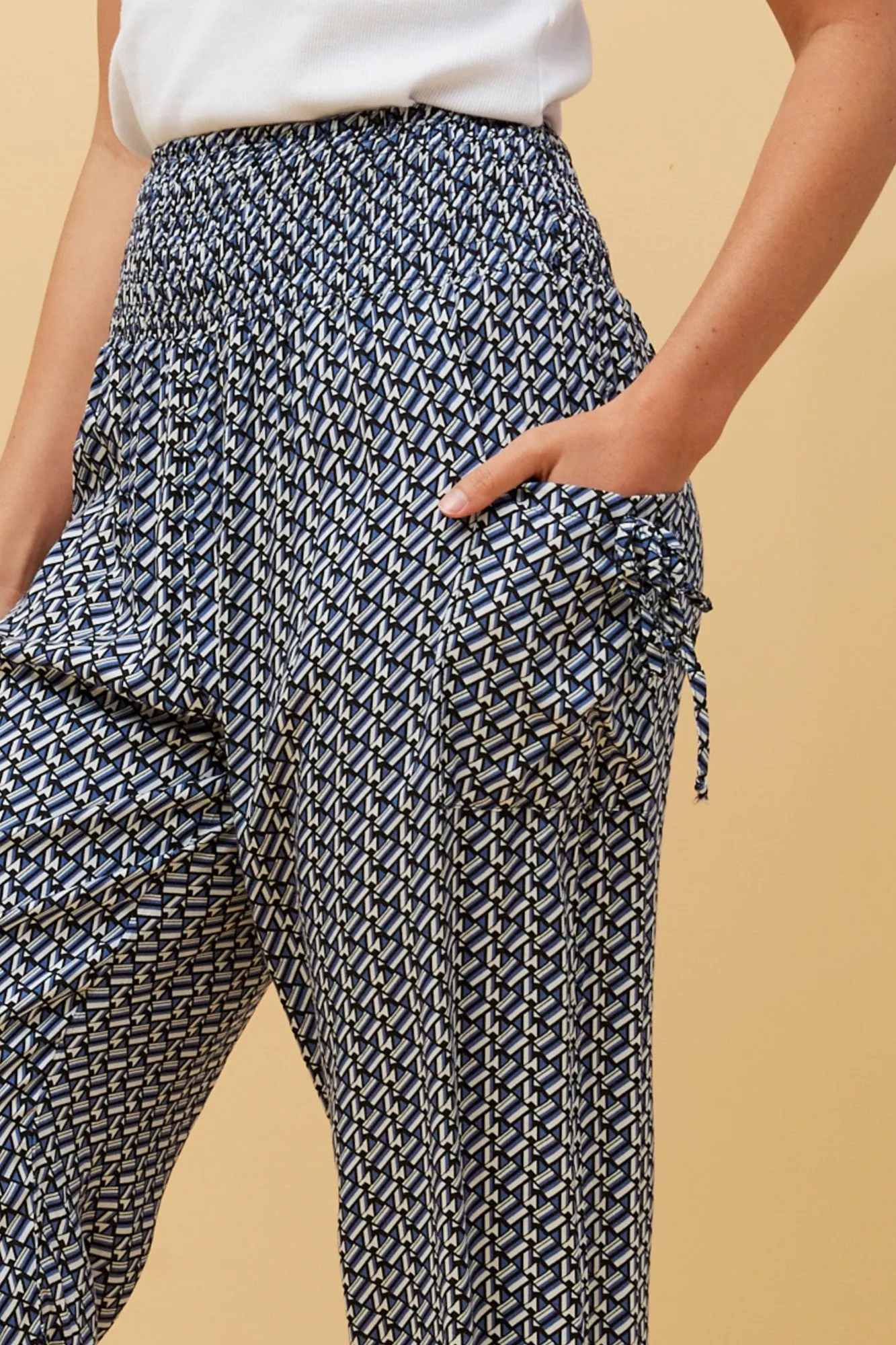 GEOMETRIC PRINT HAREM PANTS sold by Rockmans product image thumbnail 4