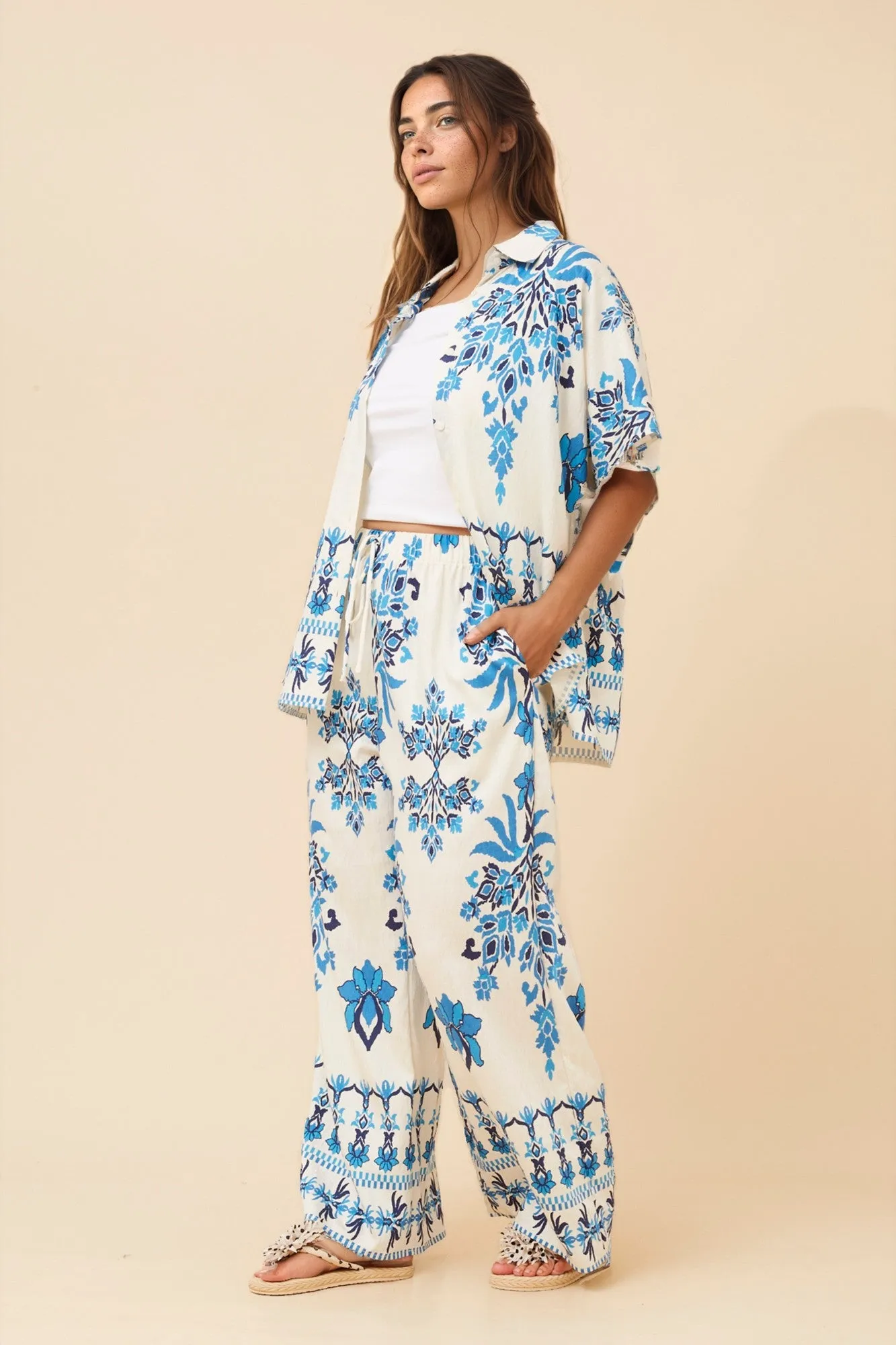NEVELLE BORDER PRINT TWO-PIECE SET sold by Rockmans product image thumbnail 2