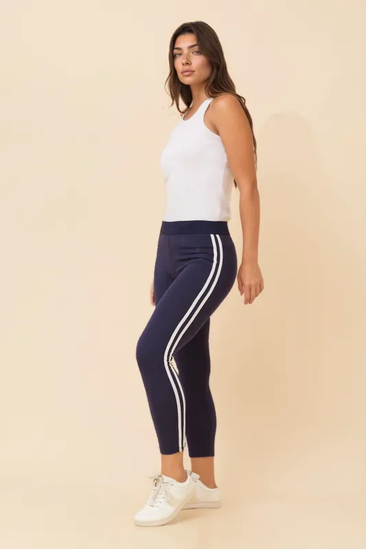 STRIPE SOLID LEGGINGS sold by Rockmans
