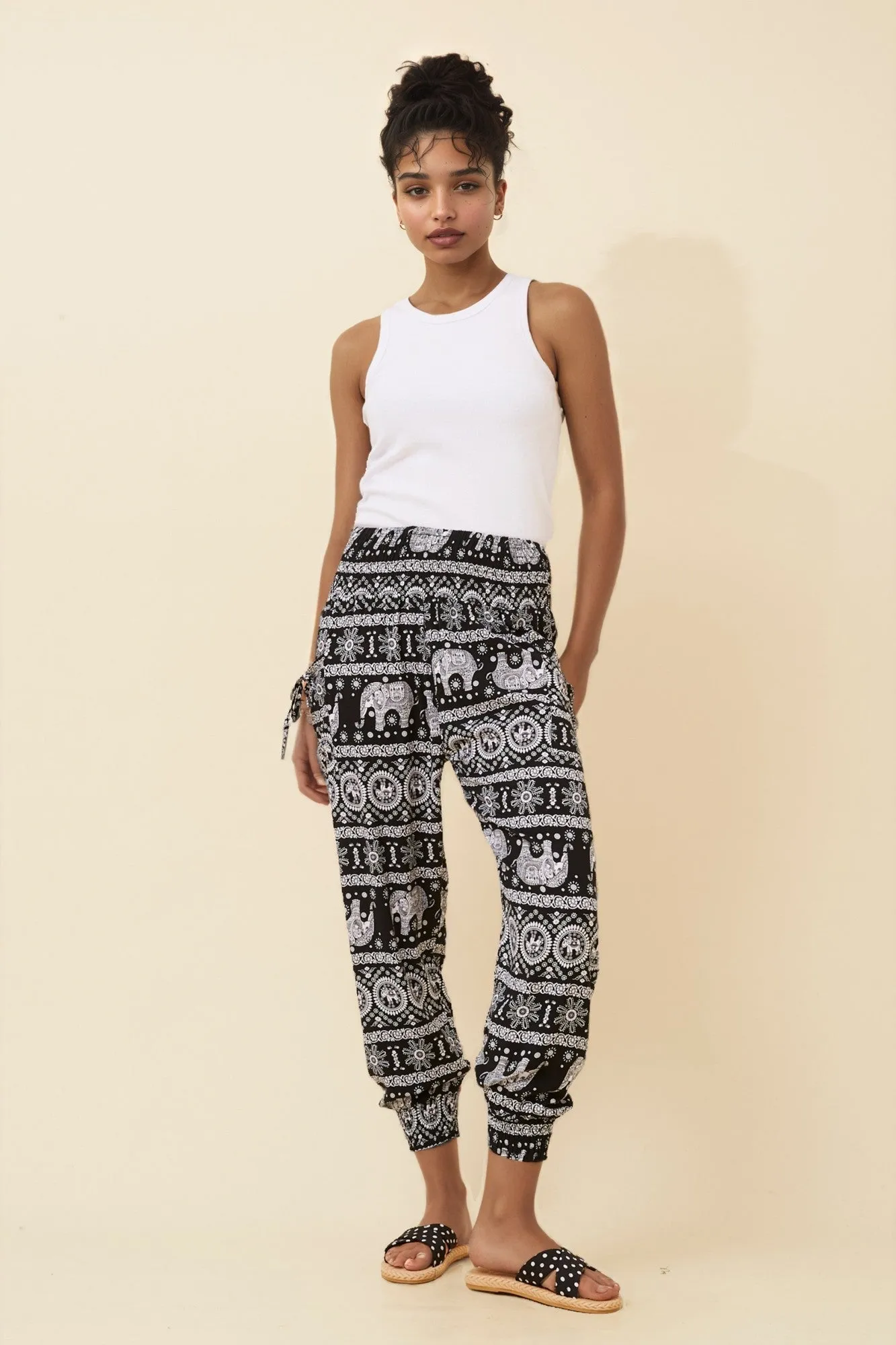 ANIMAL PRINT BOHO HAREM PANTS sold by Rockmans product image thumbnail 4