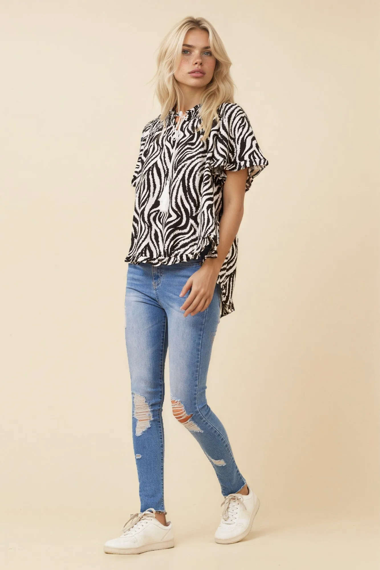 MAHALO ZEBRA PRINT TOP sold by Rockmans product image thumbnail 5