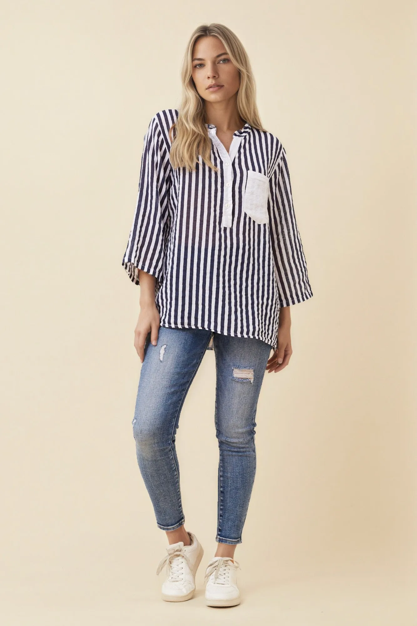 ROSETTA STRIPE TOP sold by Rockmans