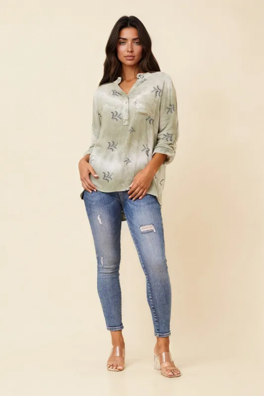 ROSETTA ABSTRACT PRINT TOP sold by Rockmans