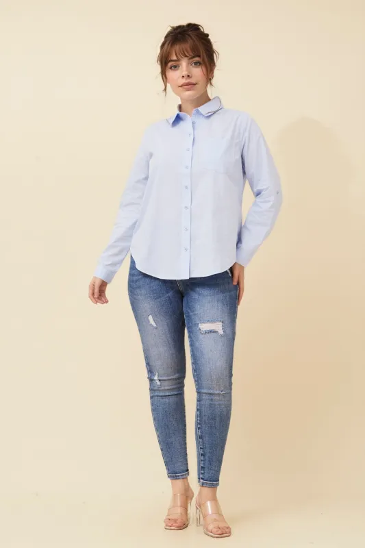 MARGARET SOLID SHIRT sold by Rockmans