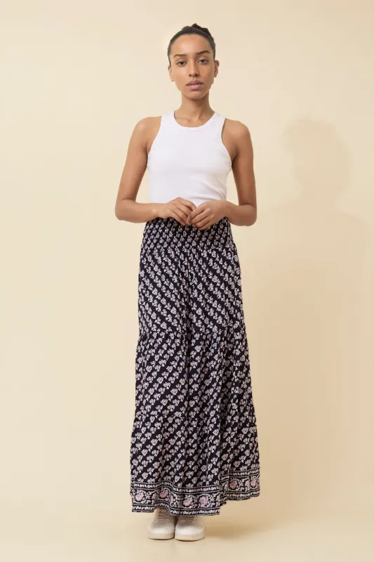 BETTINA BORDER PRINT MAXI SKIRT sold by Rockmans