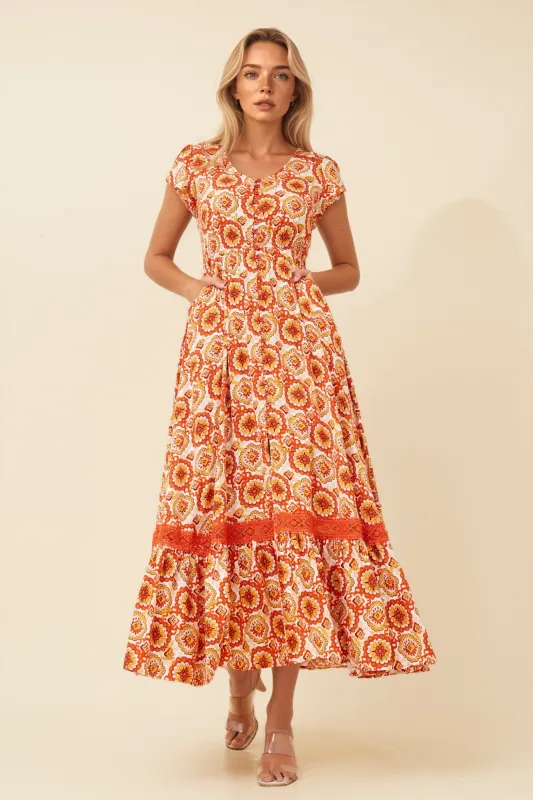 MOROCCO FLORAL MAXI DRESS sold by Rockmans