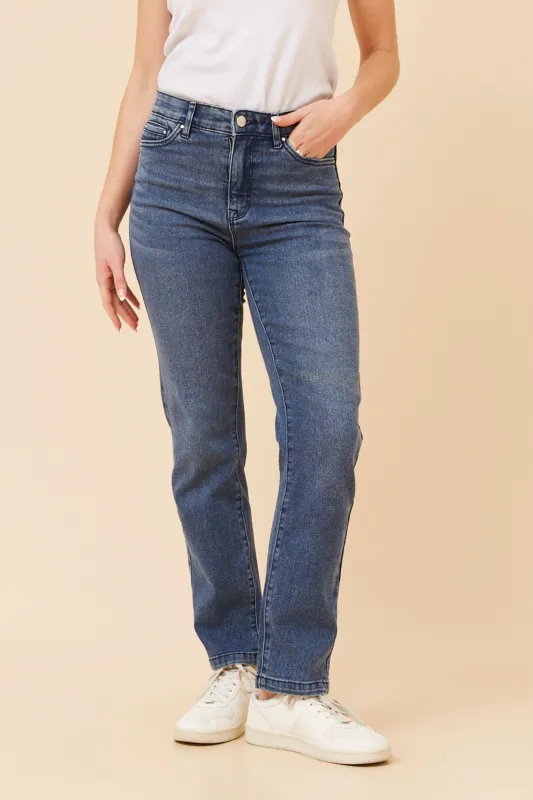STRAIGHT LEG DENIM PANTS sold by Rockmans
