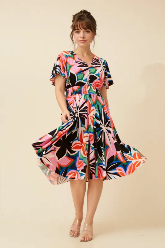 SANDY FLORAL DRESS sold by Rockmans