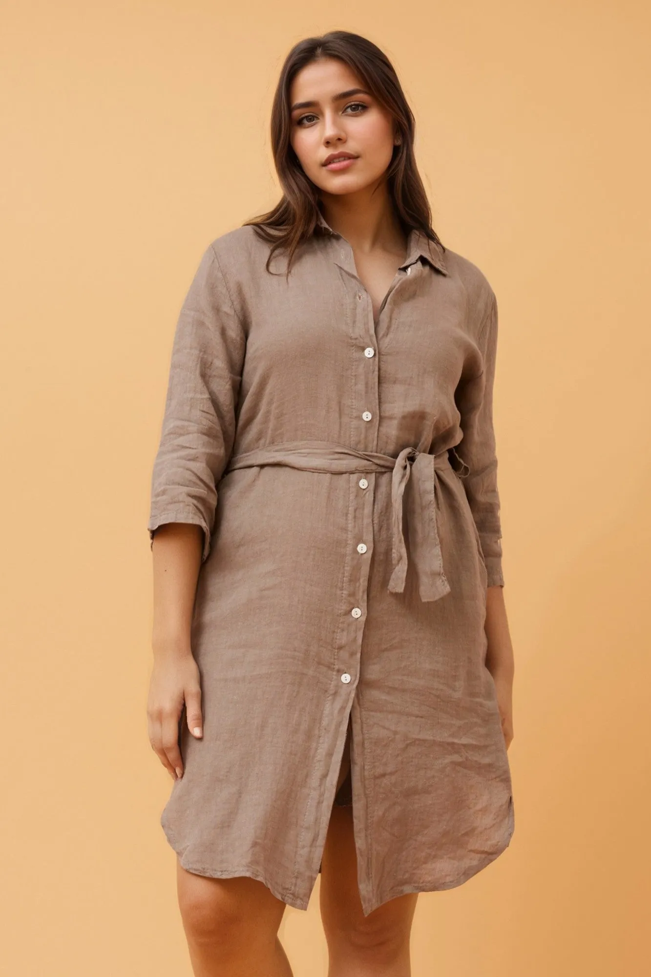 AMATA LINEN SHIRT DRESS sold by Rockmans product image thumbnail 2