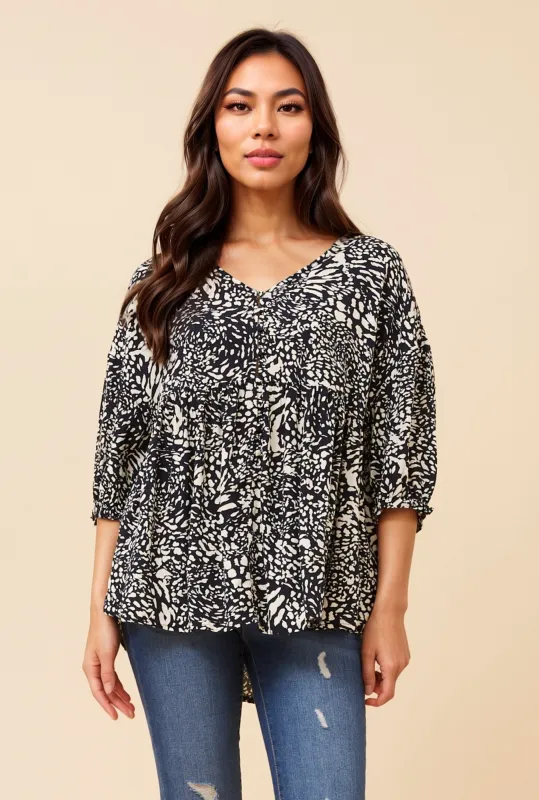 GIGI ANIMAL PRINT TOP sold by Rockmans