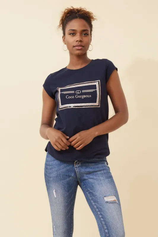 COCO EMBELLISHED TEE sold by Rockmans