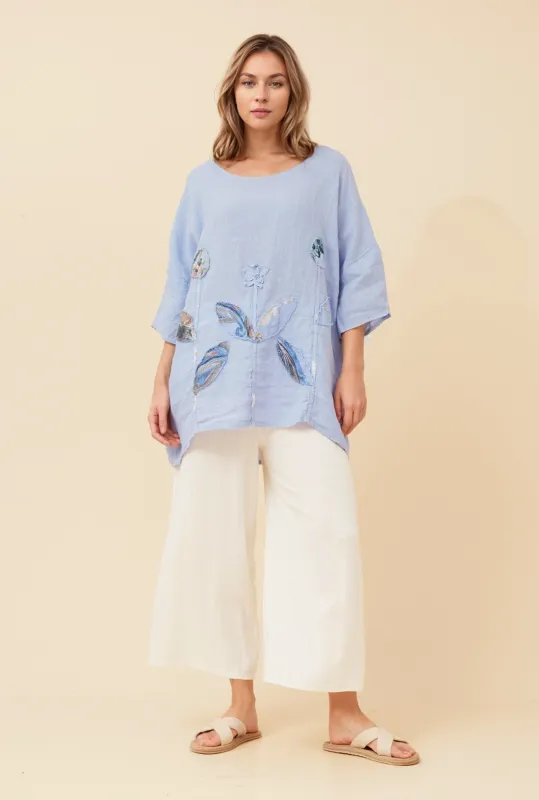 FLORAL LINEN TOP made by Rockmans