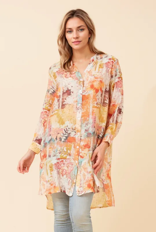 JANSON ABSTRACT PRINT TUNIC TOP sold by Rockmans