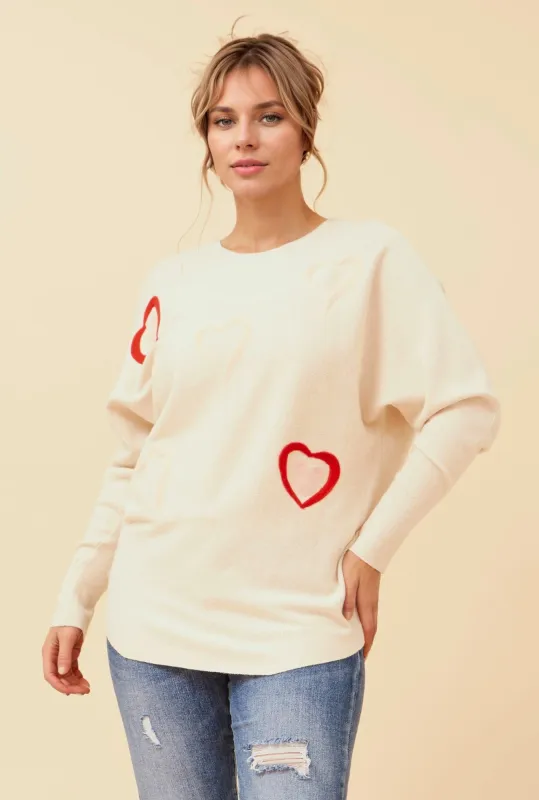 ASTI HEART KNIT PULLOVER sold by Rockmans