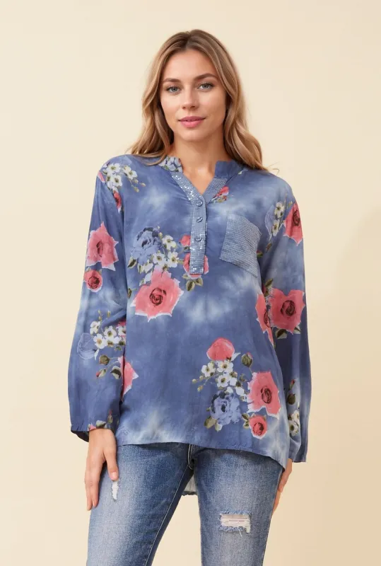 ROSETTA FLORAL TOP sold by Rockmans