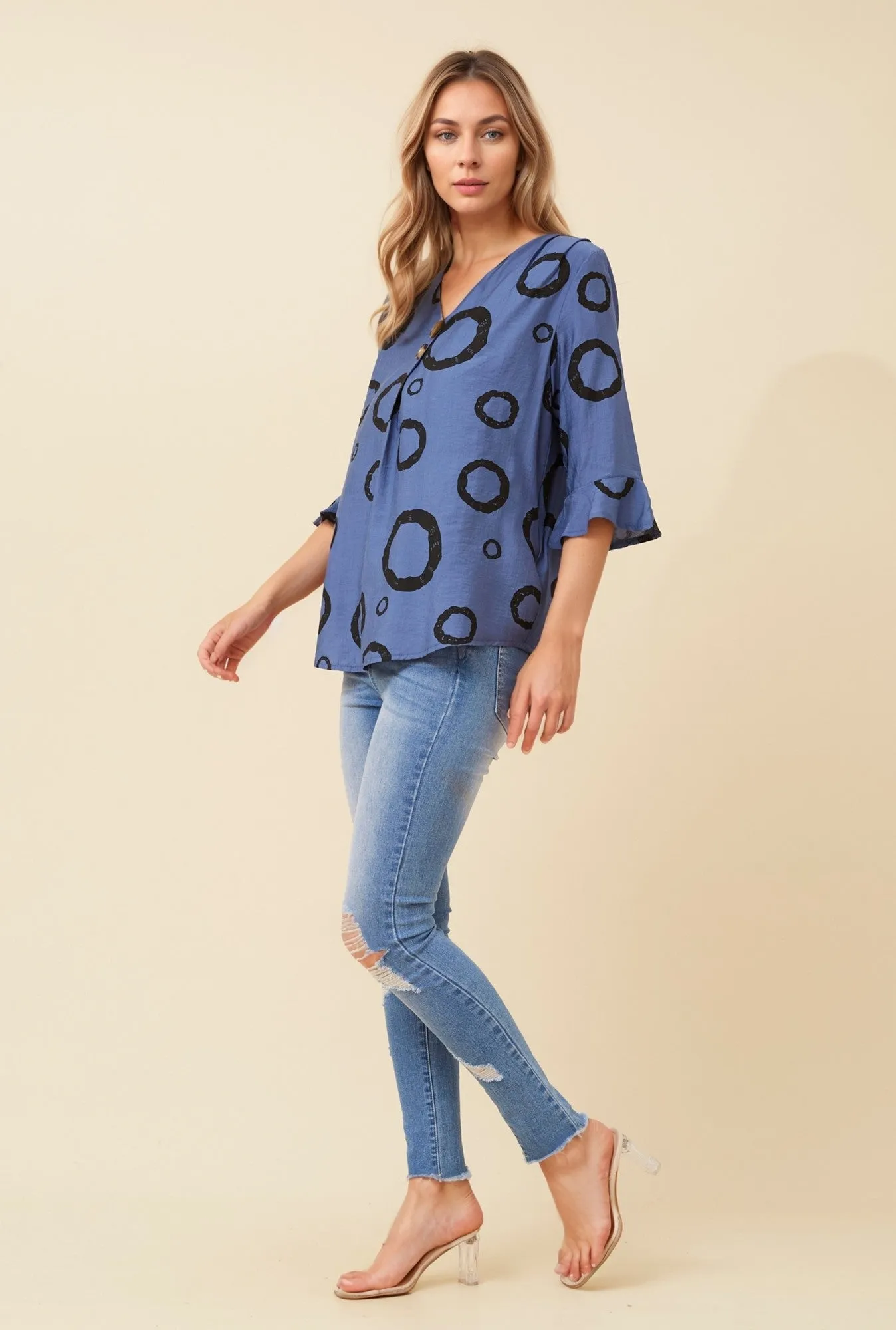 RUE GEOMETRIC PRINT TOP sold by Rockmans product image thumbnail 5