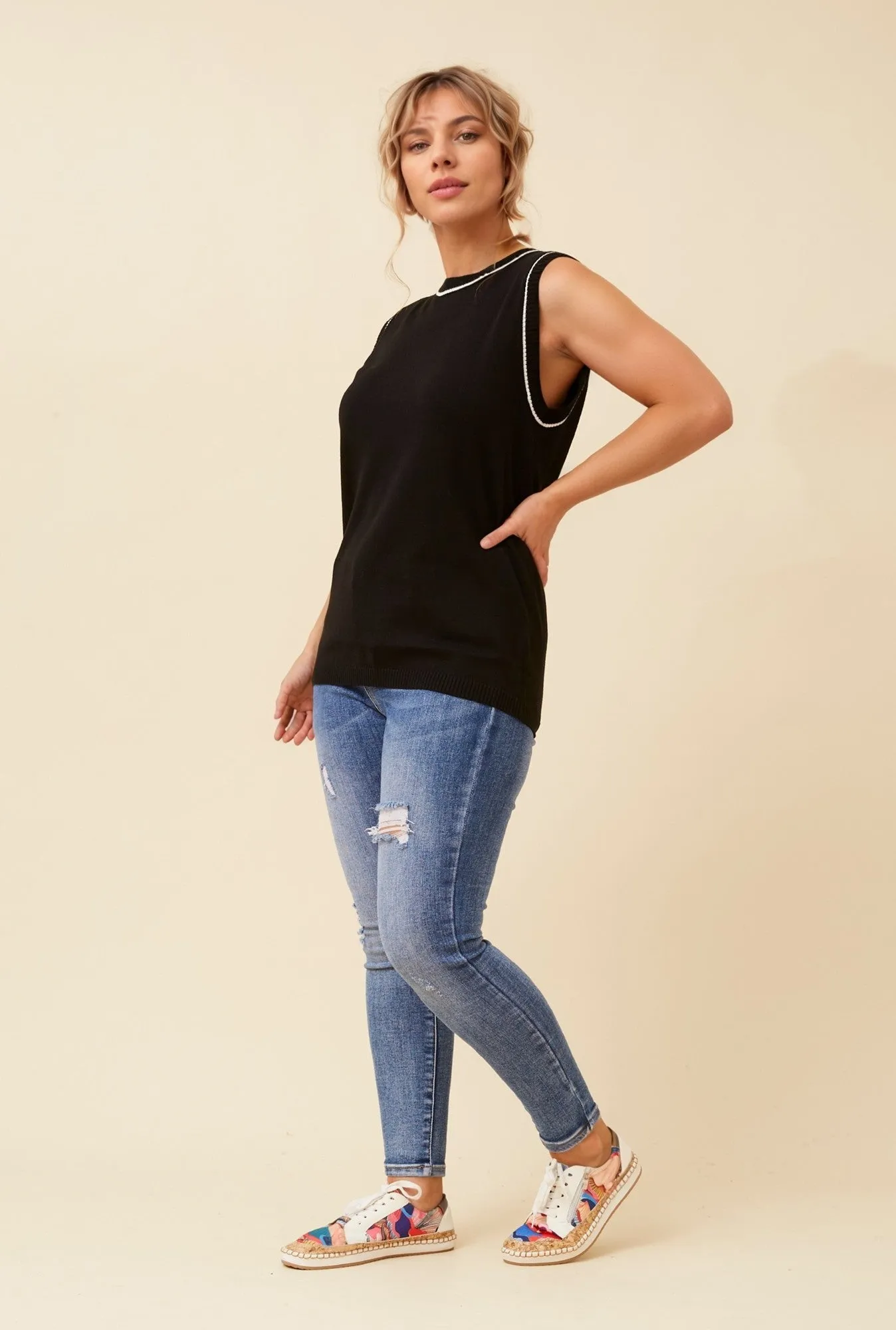 JORA JERSY KNIT VEST sold by Rockmans product image thumbnail 2