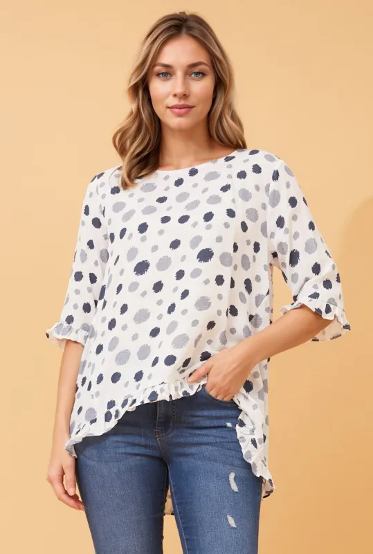 AKIRA POLKA DOT PRINT TOP sold by Rockmans
