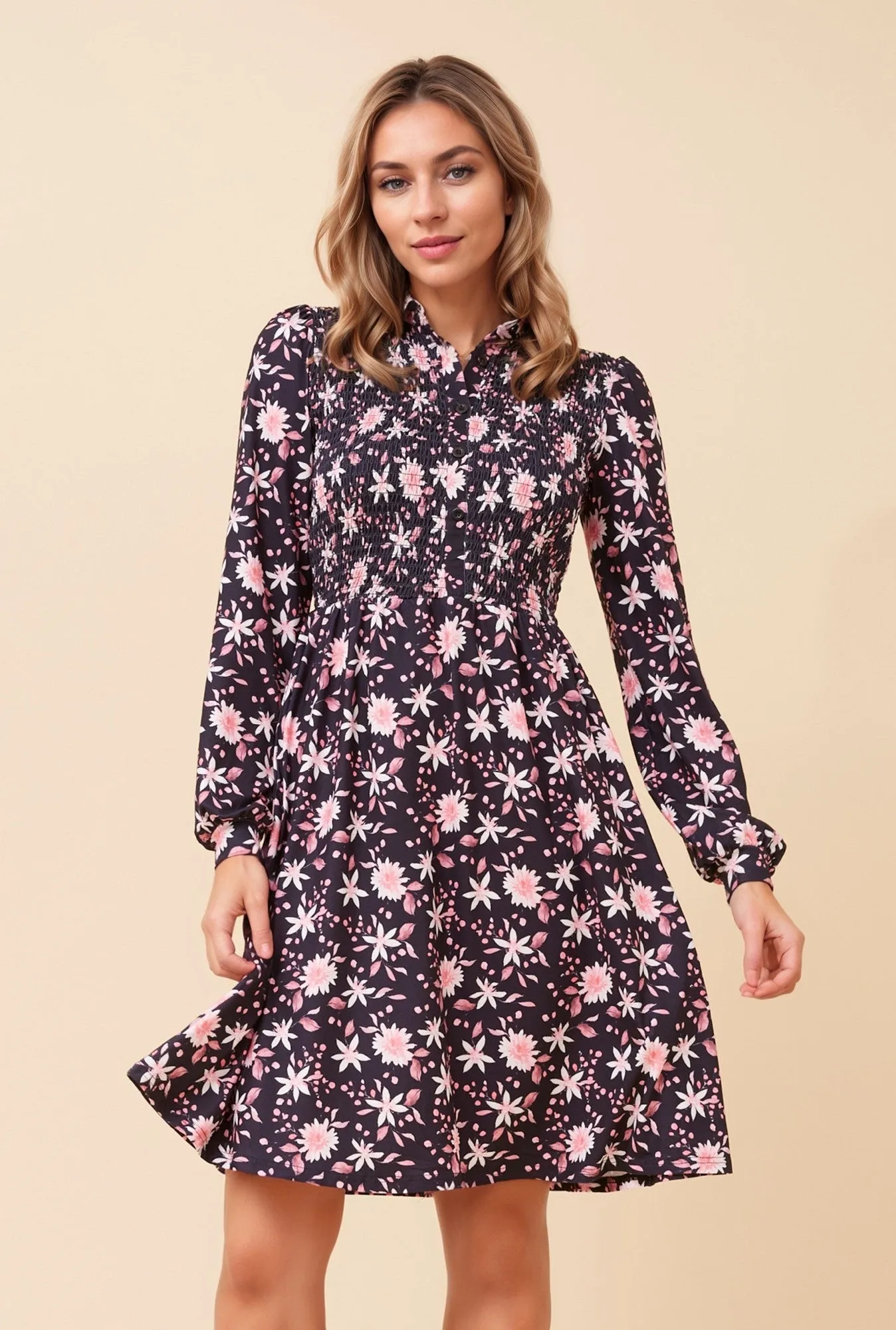 LONG SLEEVE FLORAL DRESS sold by Rockmans product image thumbnail 3