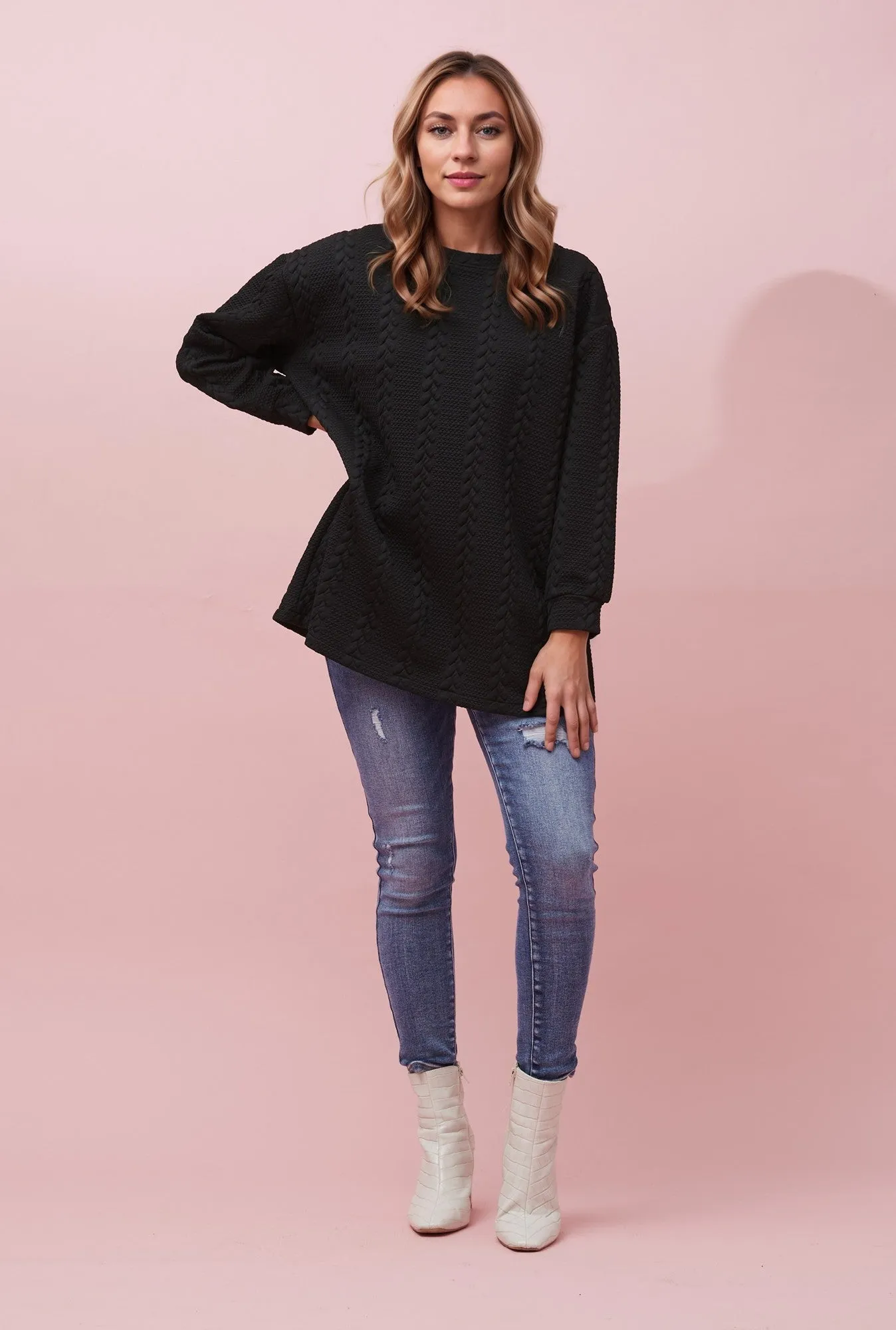 LIVIA CABLE PATTERN TOP sold by Rockmans product image thumbnail 2