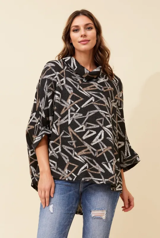 SIERRA GEOMETRIC PRINT TOP sold by Rockmans
