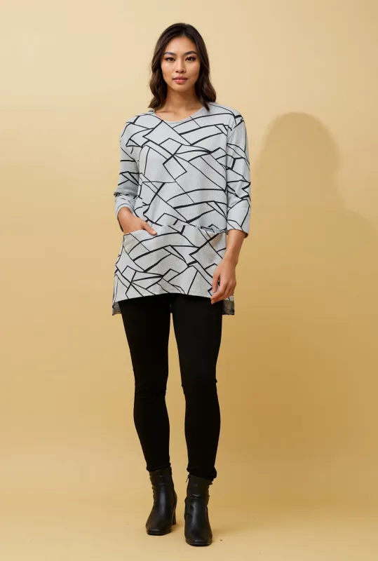 ABSTRACT PRINT TUNIC TOP sold by Rockmans