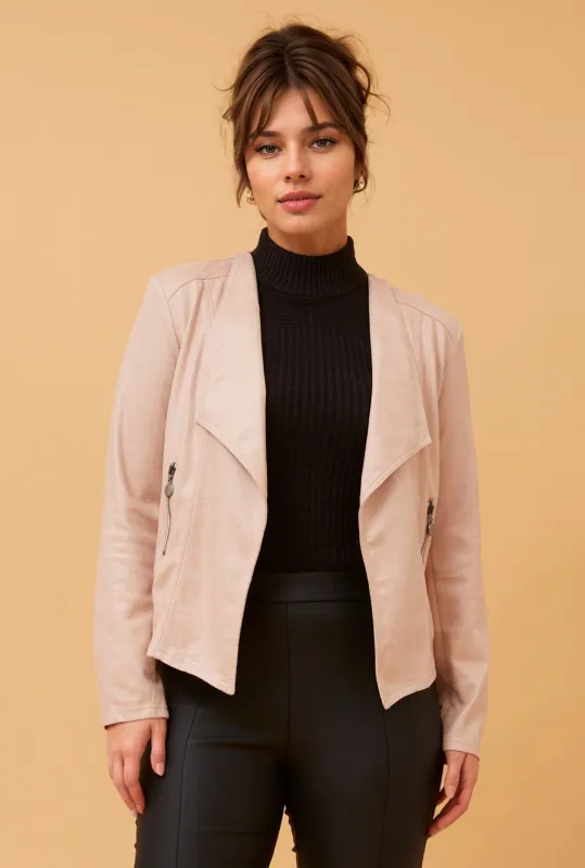 CARRIE FAUX SUEDE JACKET sold by Rockmans