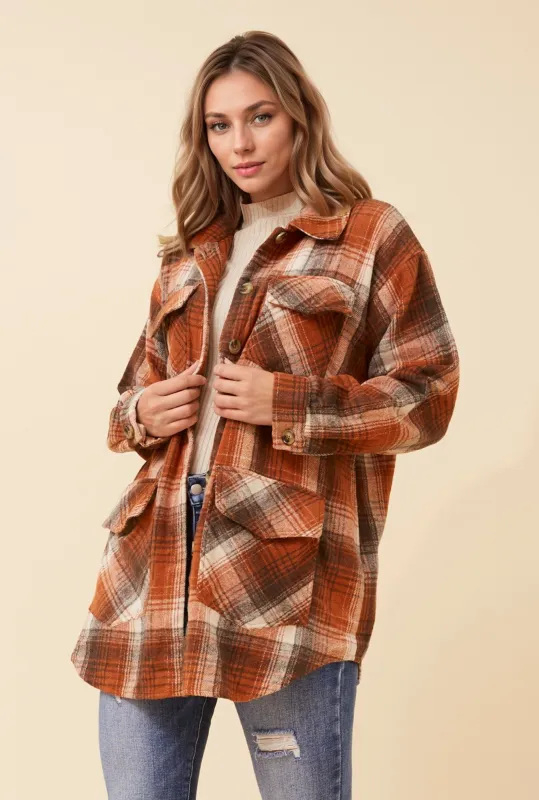 LONGLINE CHECK SHACKET sold by Rockmans