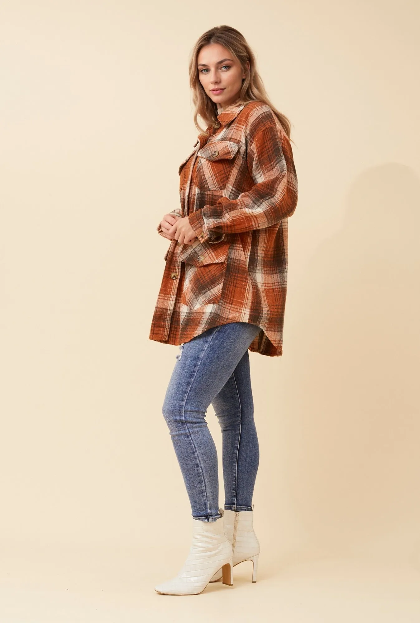 LONGLINE CHECK SHACKET sold by Rockmans product image thumbnail 5