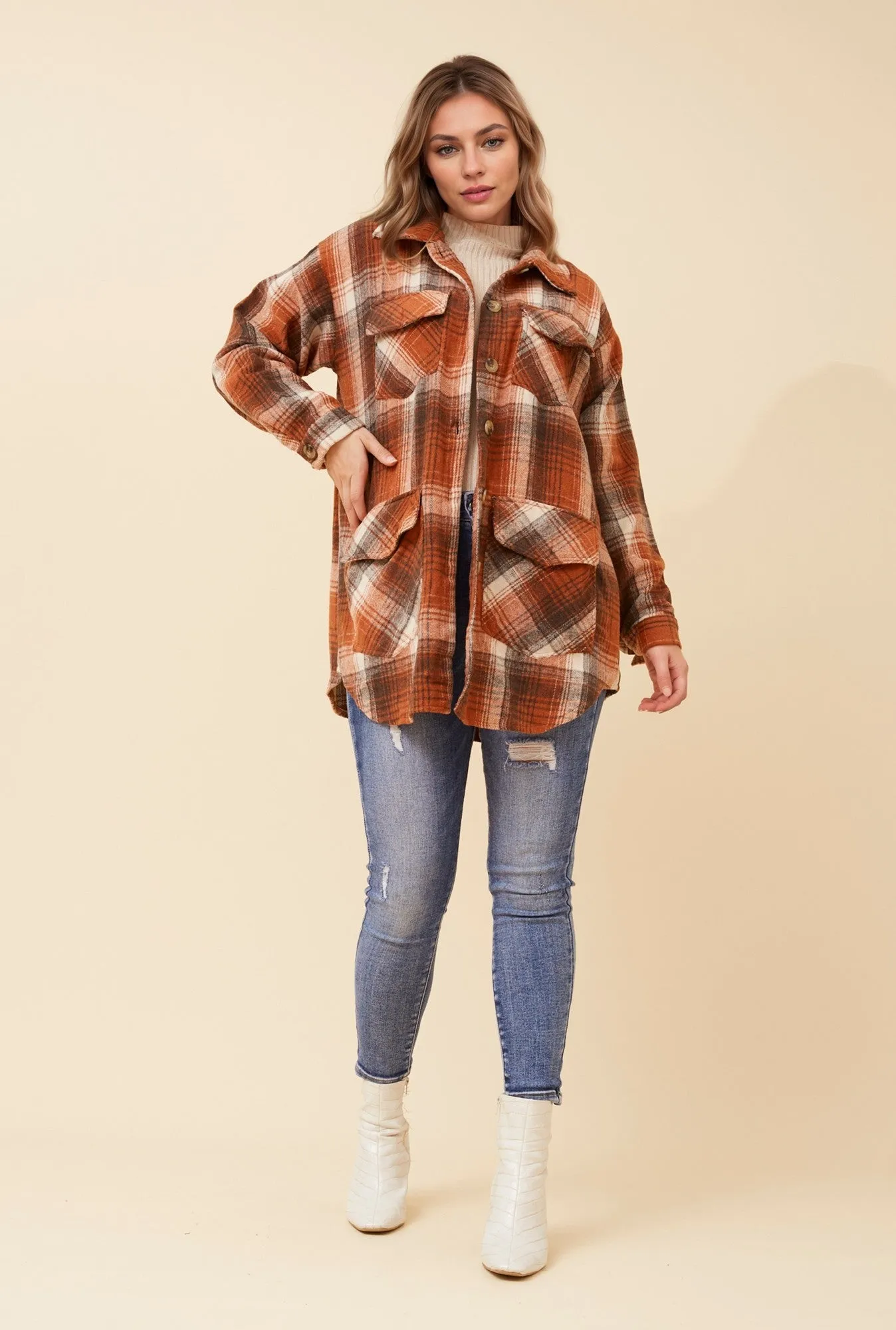 LONGLINE CHECK SHACKET sold by Rockmans product image thumbnail 4