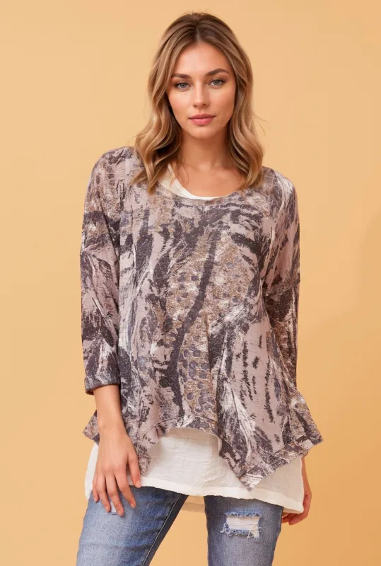 CLARITY DOUBLE LAYER TOP sold by Rockmans