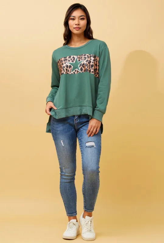 HUDSON ANIMAL PRINT SWEATSHIRT sold by Rockmans