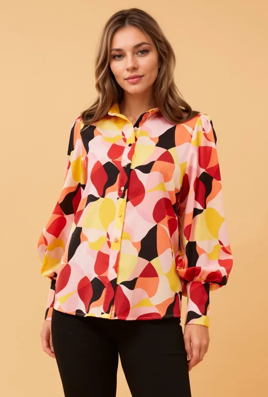 BELLE BALLOON SLEEVE SHIRT sold by Rockmans