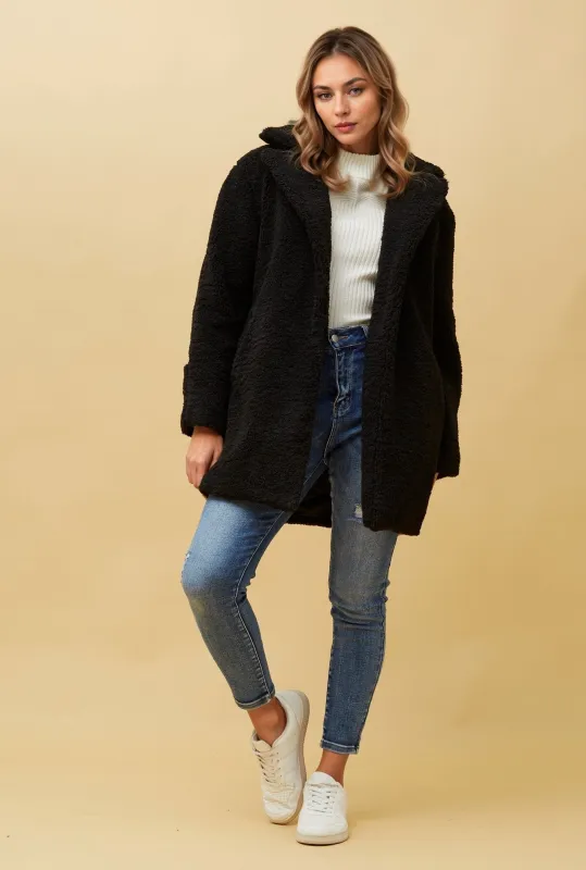 GERTRUDE FAUX FUR TEDDY COAT sold by Rockmans