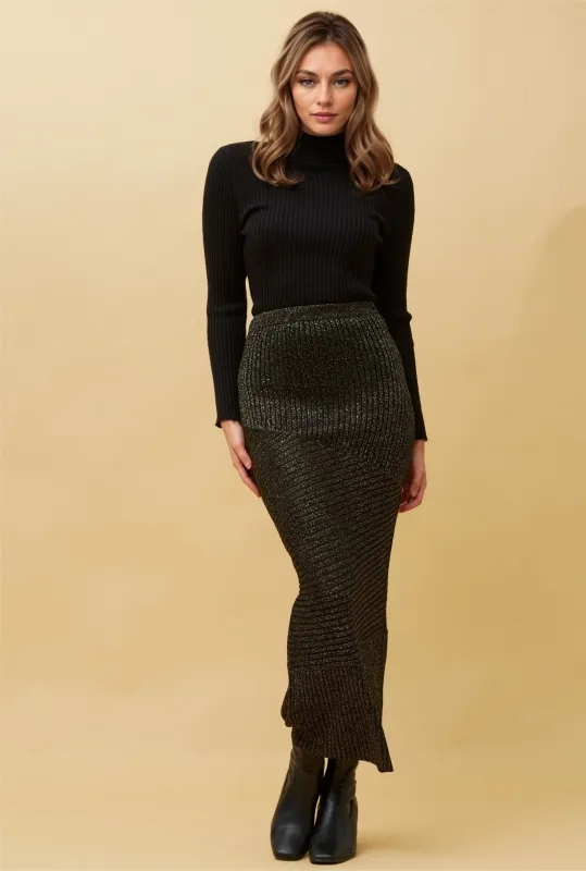 HILARIA GLITTER PENCIL KNIT SKIRT sold by Rockmans