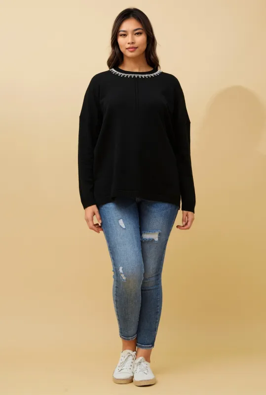 AIMES EMBELLISHED KNIT JUMPER sold by Rockmans