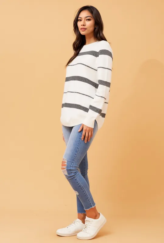 BRAY STRIPED KNIT JUMPER sold by Rockmans