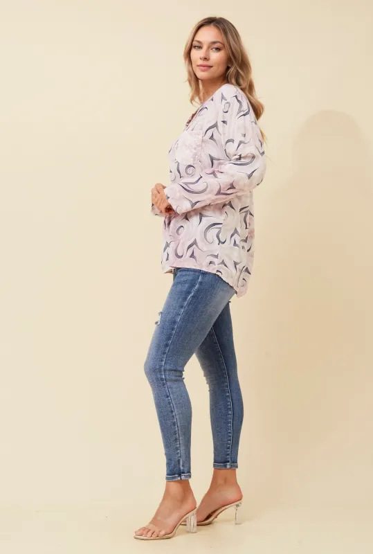 ROSETTA ABSTRACT PRINT TOP sold by Rockmans