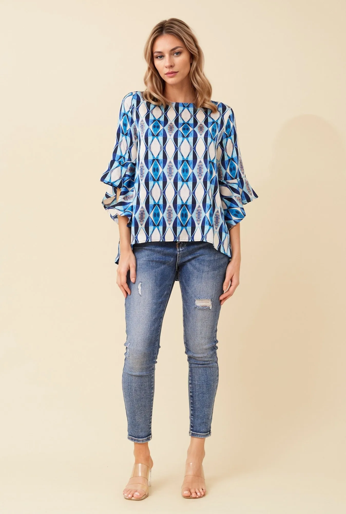 FOREVER ABSTRACT PRINT BLOUSE sold by Rockmans product image thumbnail 4