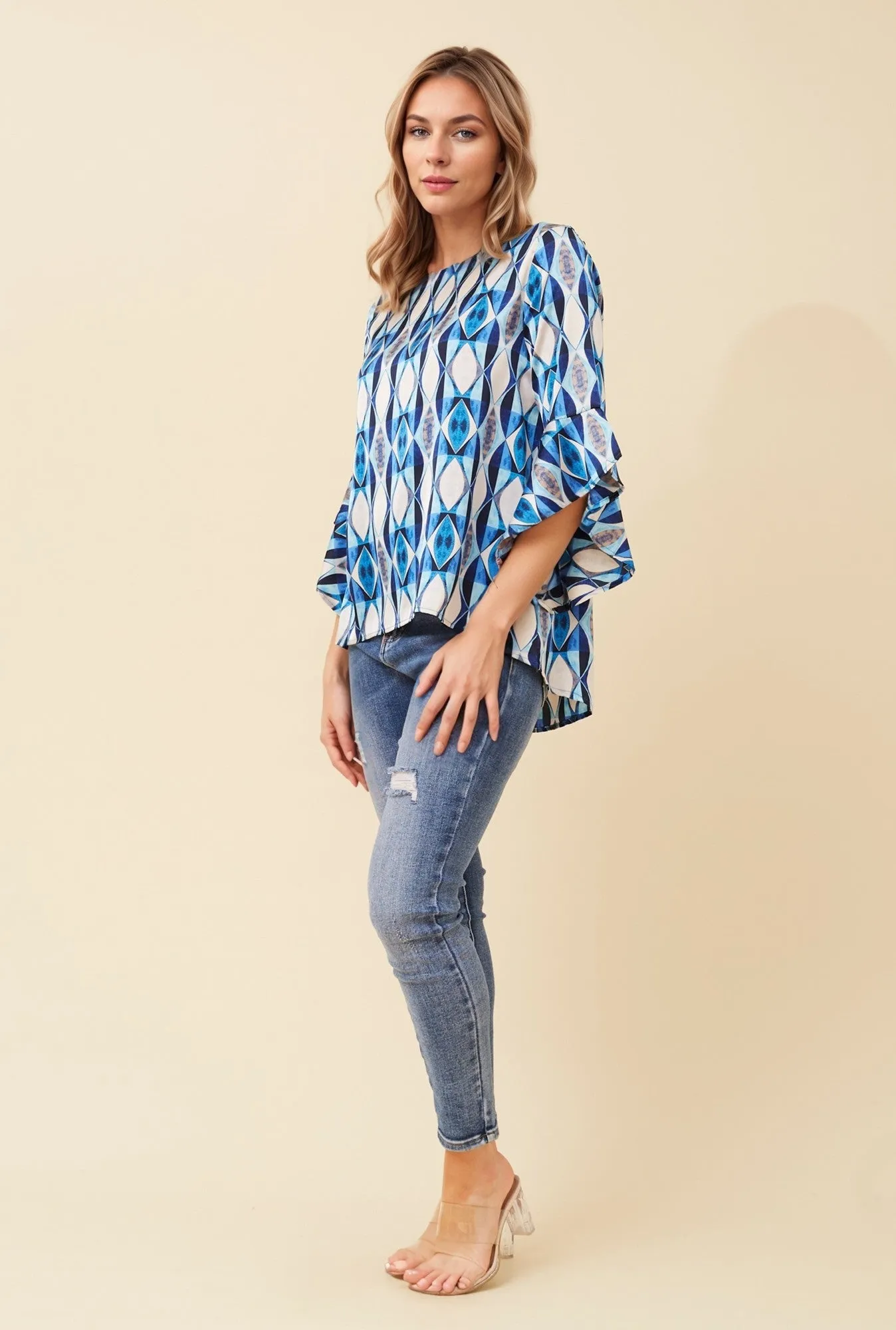 FOREVER ABSTRACT PRINT BLOUSE sold by Rockmans product image thumbnail 2