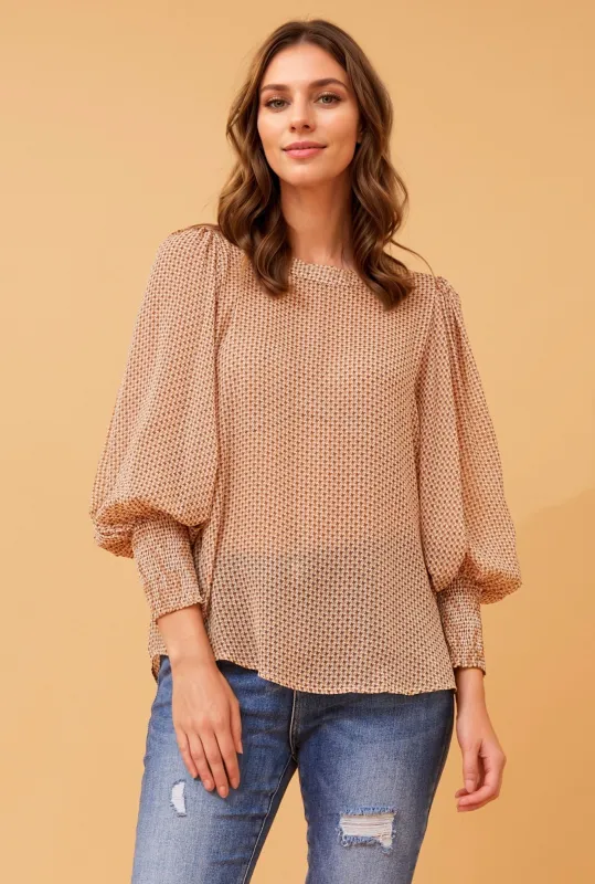 CLASSIC ABSTRACT PRINT BLOUSE sold by Rockmans