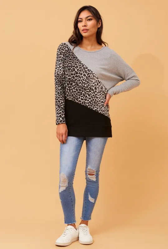 BIRD ANIMAL PRINT PANEL TOP sold by Rockmans