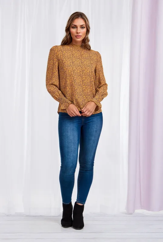 DIANA ABSTRACT PRINT TOP sold by Rockmans