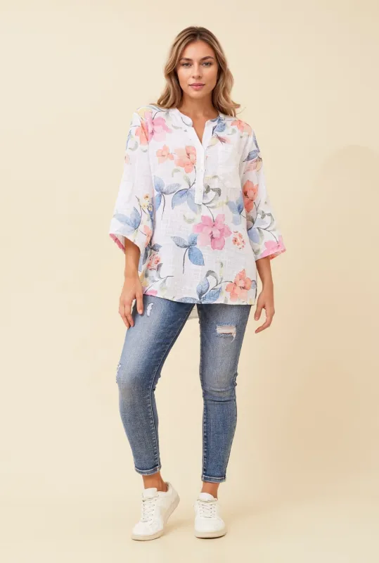 ROSETTA FLORAL TOP sold by Rockmans