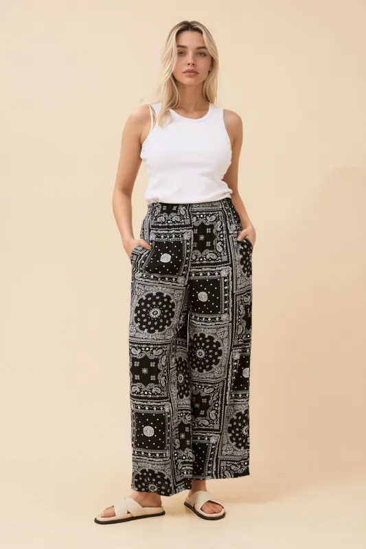 ANCA PATCHWORK PRINT PANTS sold by Rockmans