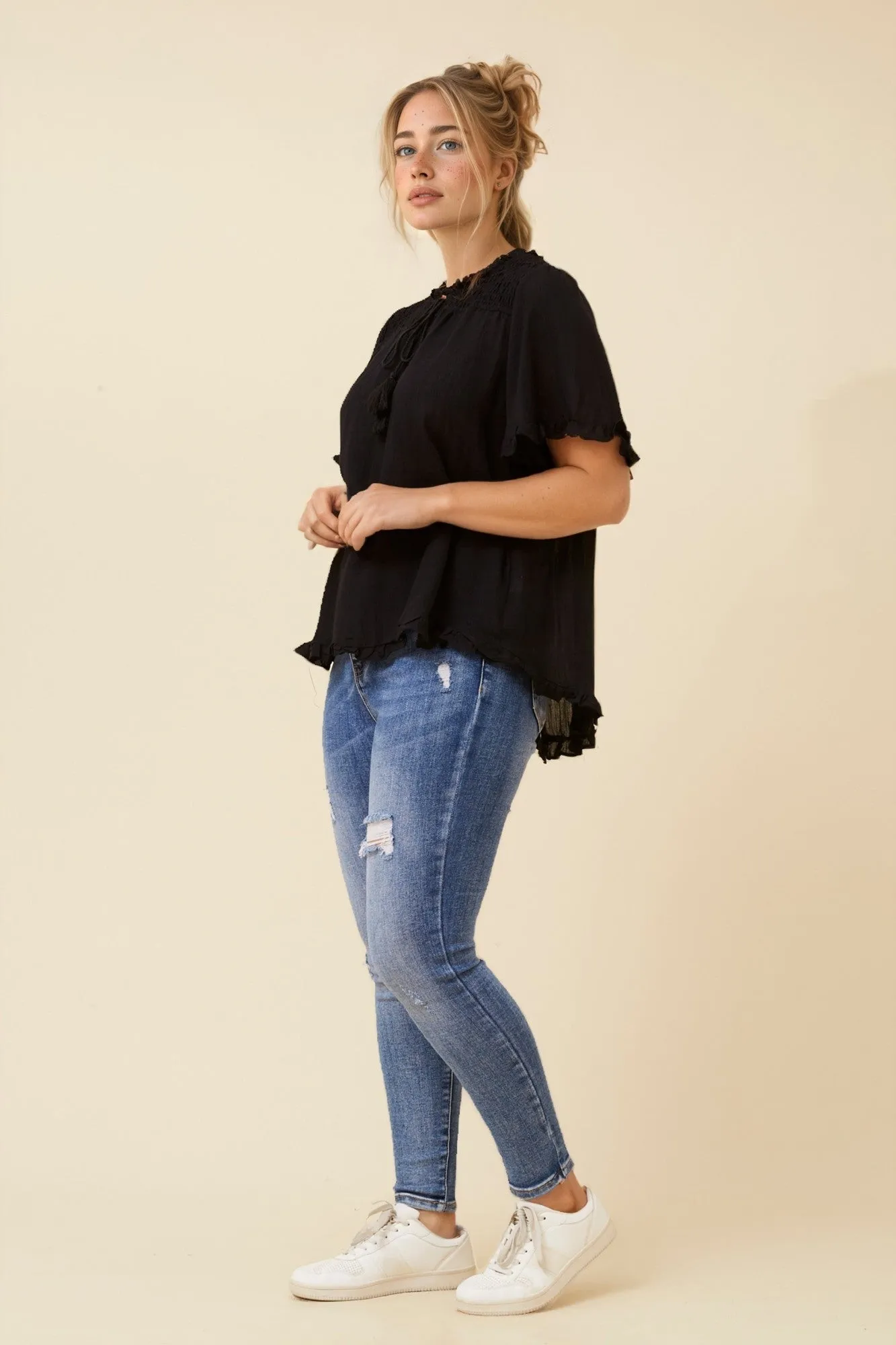 MAHALO FRILL DETAIL TOP sold by Rockmans product image thumbnail 2