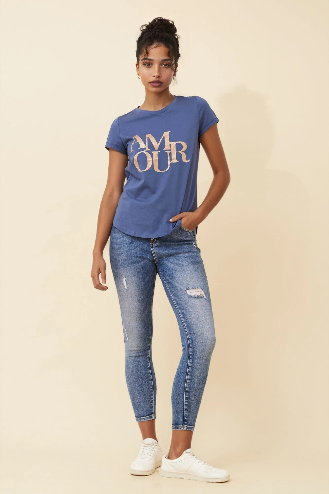 ASTRA SEQUIN GRAPHIC TEE sold by Rockmans